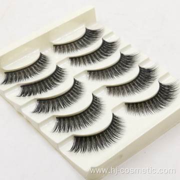 cheap 5 pairs eyelashes natural private label mink eyelashes custom package in good quality